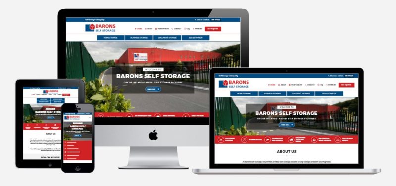 Barons Self Storage - website launch